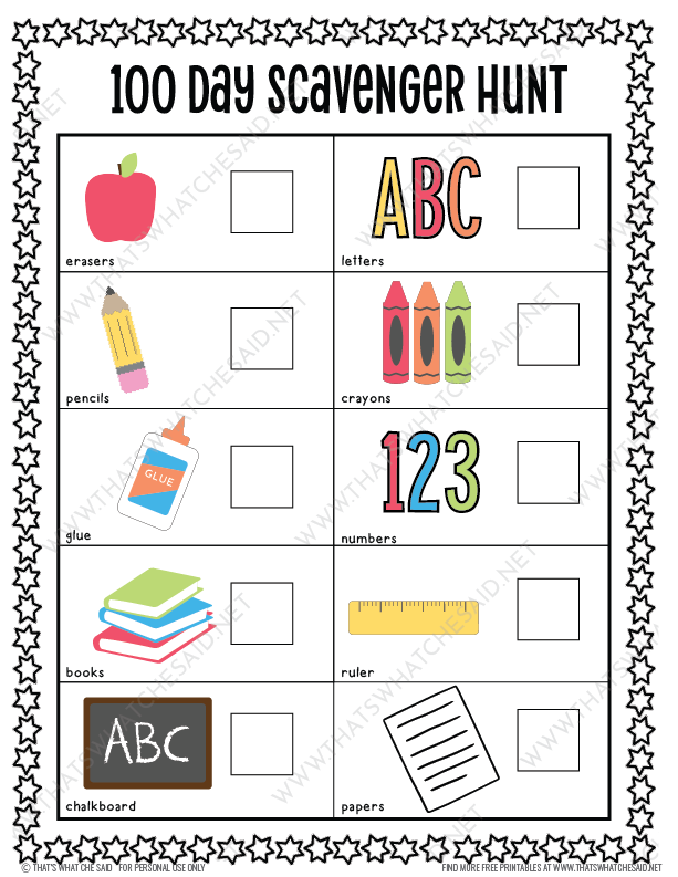 100 Days of School Printable Activity Bundle