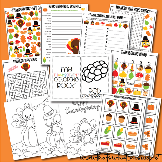 Printable Thanksgiving Activity Bundle