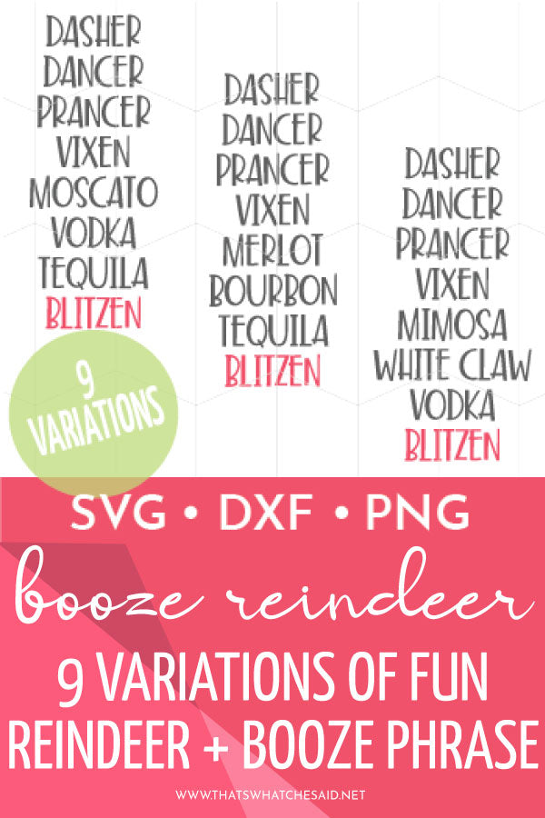 Dasher Dancer Prancer Vixen Booze Bundle
