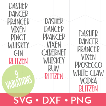 Dasher Dancer Prancer Vixen Booze Bundle