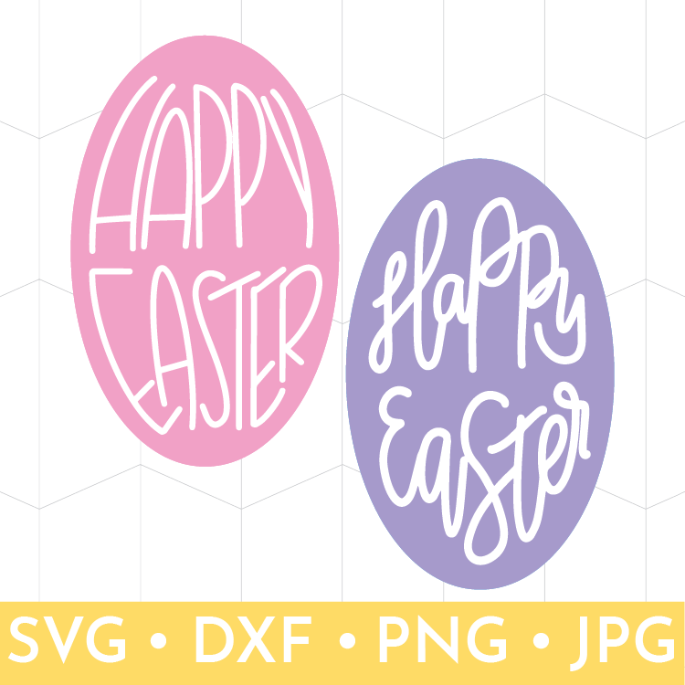 Happy Easter Eggs - Hand Lettered