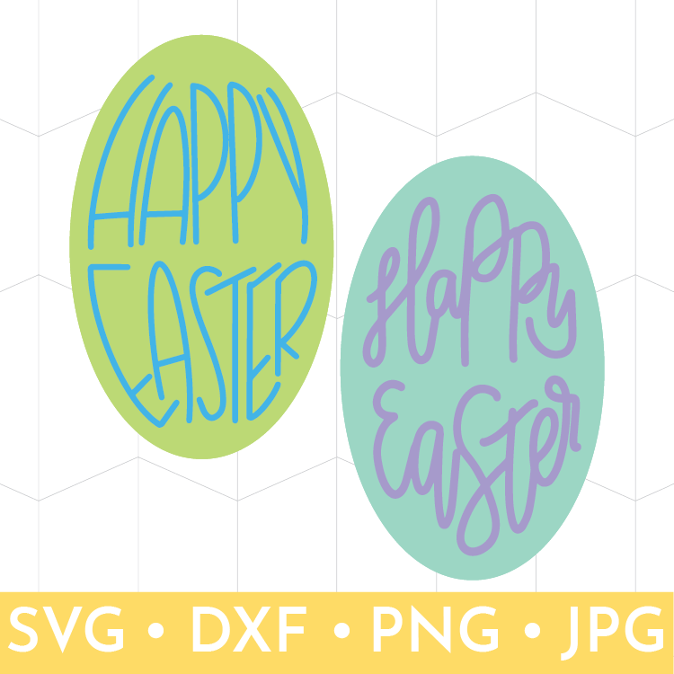 Happy Easter Eggs - Hand Lettered