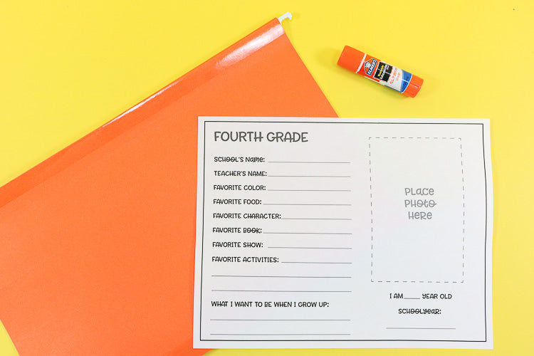 School Year Memory Bin