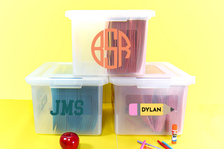 School Year Memory Bin