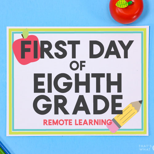 First Day of School Signs - Alternate Learning Options