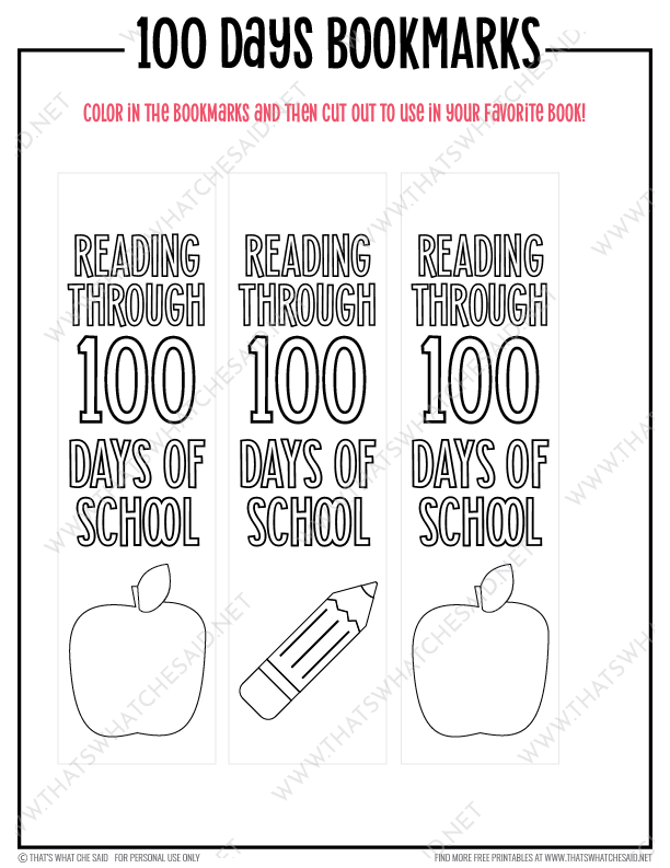 100 Days of School Printable Activity Bundle