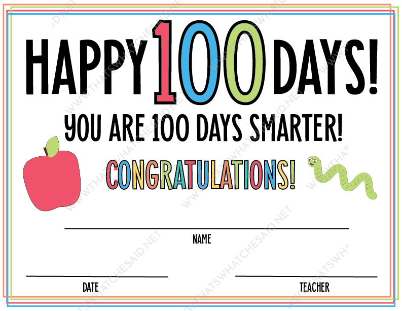 100 Days of School Printable Activity Bundle