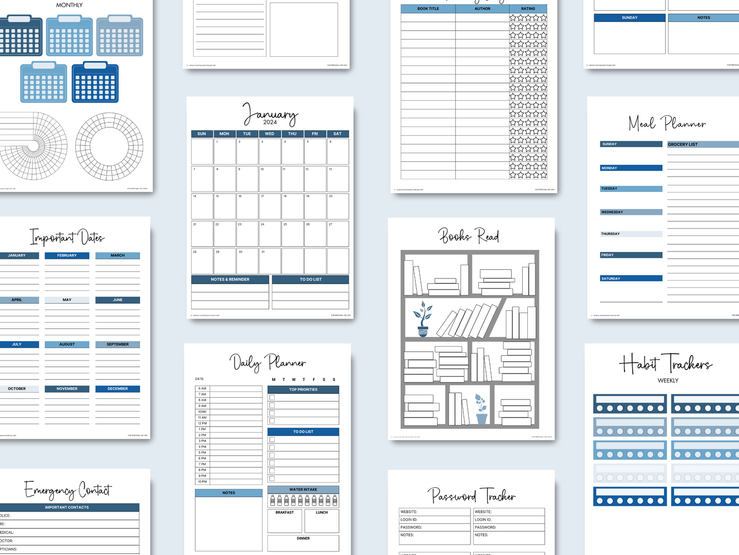 Ultimate Printable Calendar and Organization Bundle