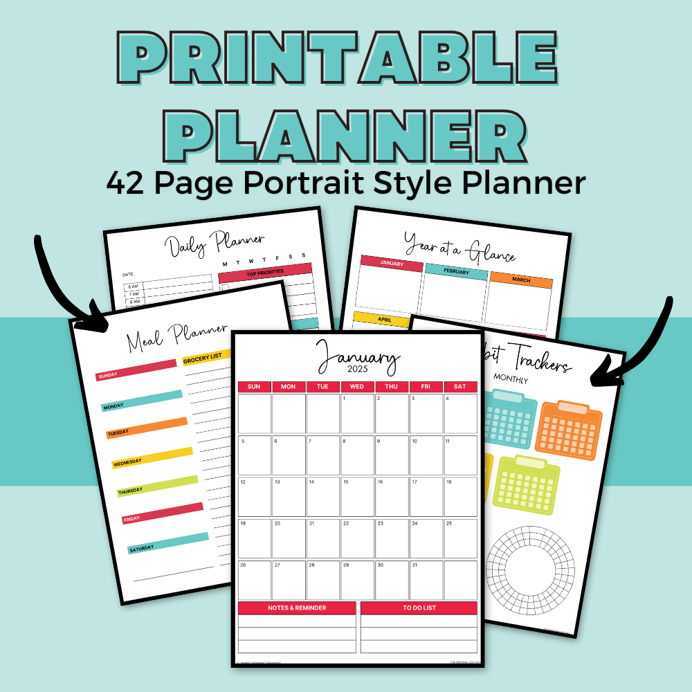 2025 Ultimate Printable Calendar and Organization Bundle