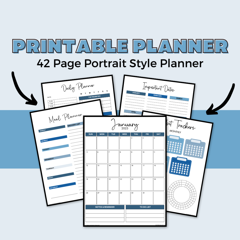 2025 Ultimate Printable Calendar and Organization Bundle