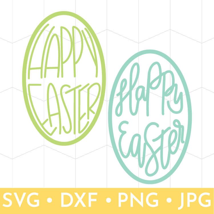 Happy Easter Eggs - Hand Lettered