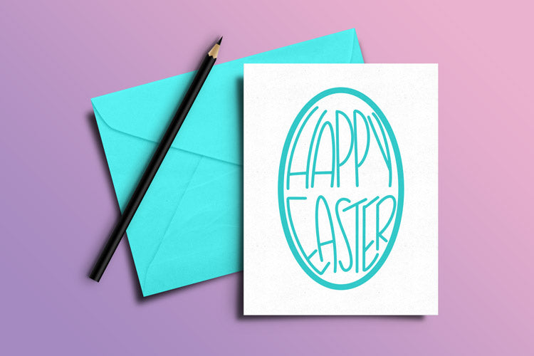 Happy Easter Eggs - Hand Lettered
