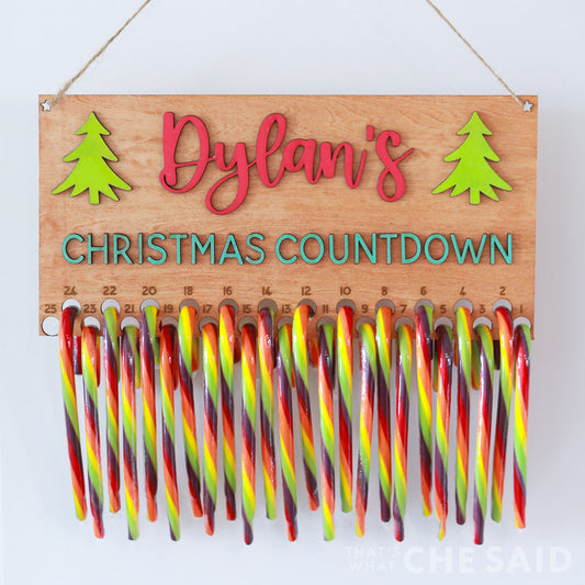 Candy Cane Christmas Countdown Bundle - Laser